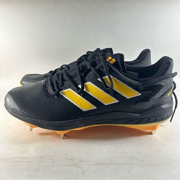 NEW Adidas Adizero Afterburner Mens Metal Baseball Cleats Gold Size 12 H00974 - Picture 3 of 8